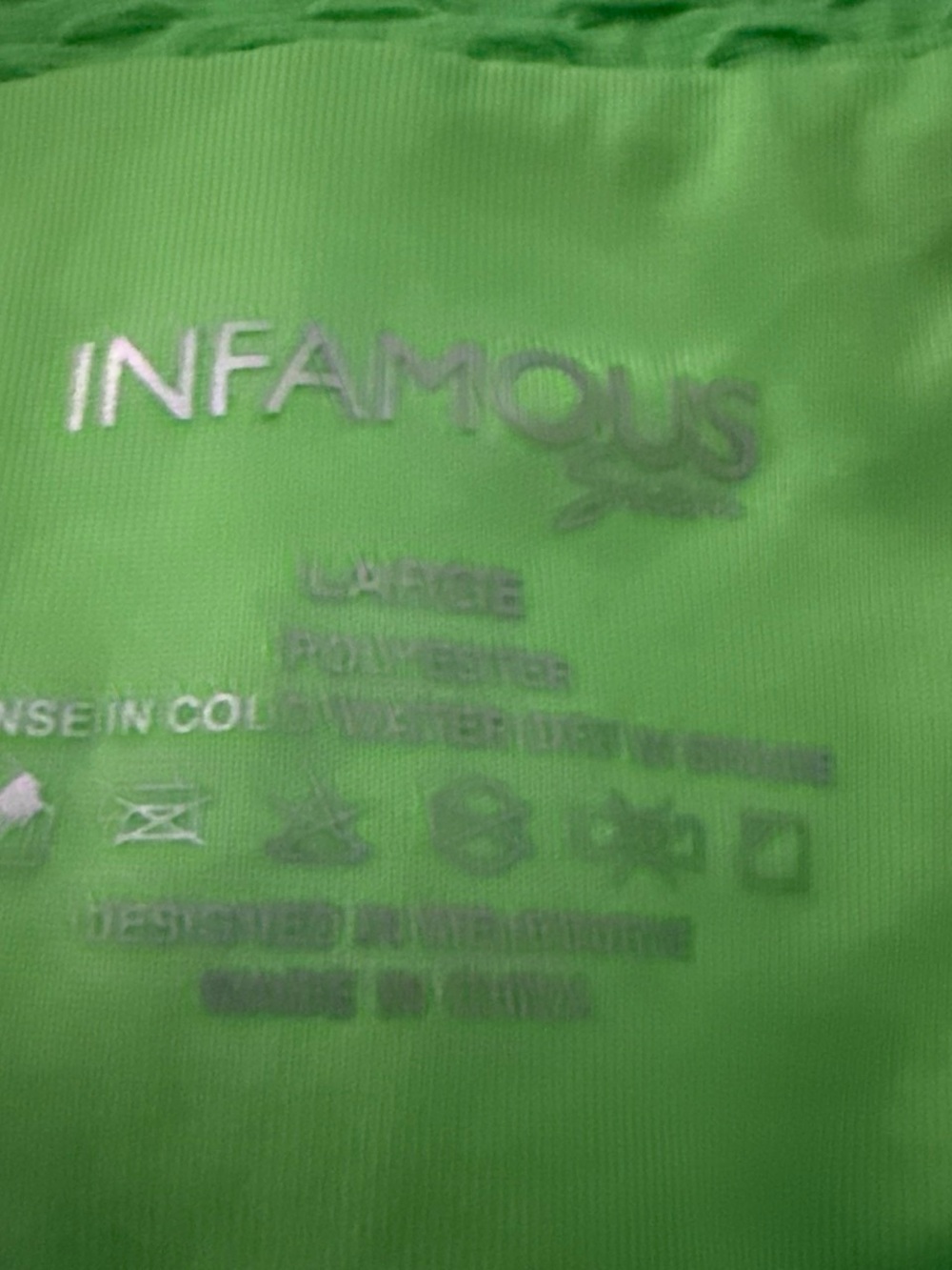 Infamous Swim Textured V-Neck High-Waist Bikini Set in Bright Green - Picture 4 of 5